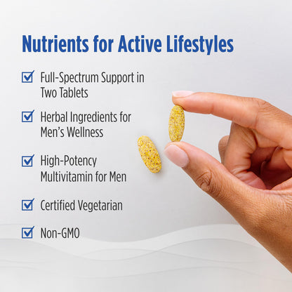 Nordic Naturals Men's Multivitamin Extra Strength – 60 Tablets, Immune & Bone Support, 20 Nutrients