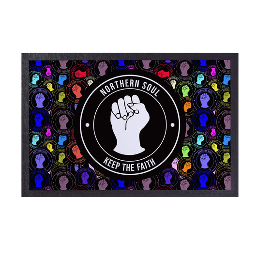 Northern Soul Keep The Faith - Door Mat - 60cm x 40cm
