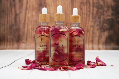 All Natural Peony Multi Use Oil For Hair, Nails & Body - 100ml