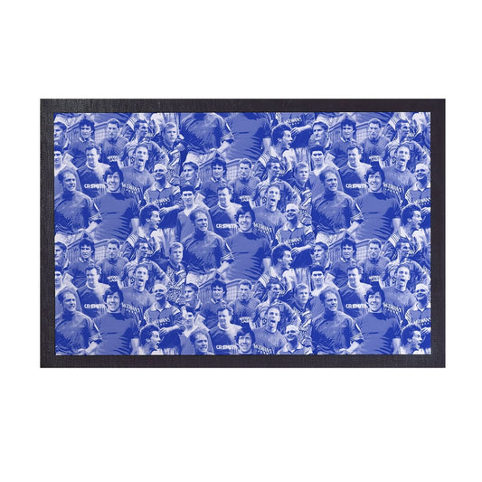 Rangers Montage - Retro Door Mat - 60cm x 40cm