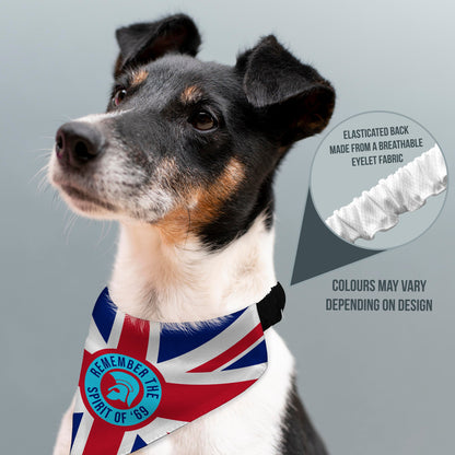 Remember The Spirit Of 69 - Blue - Dog Bandana - 4 Sizes