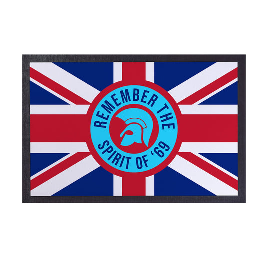 Remember The Spirit Of 69 - Blue - Door Mat - 60cm x 40cm