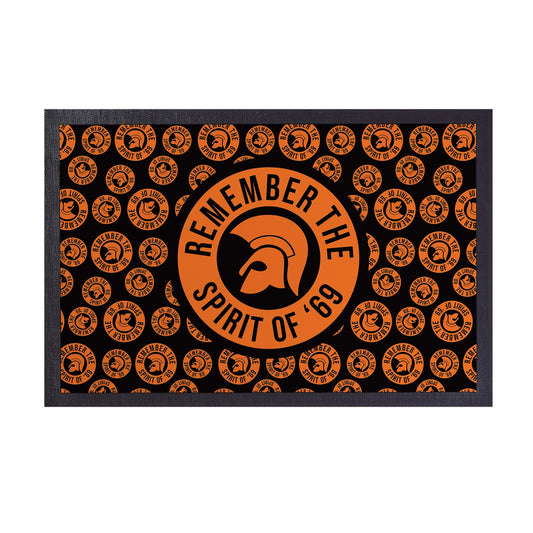 Remember The Spirit Of 69 - Orange - Door Mat - 60cm x 40cm