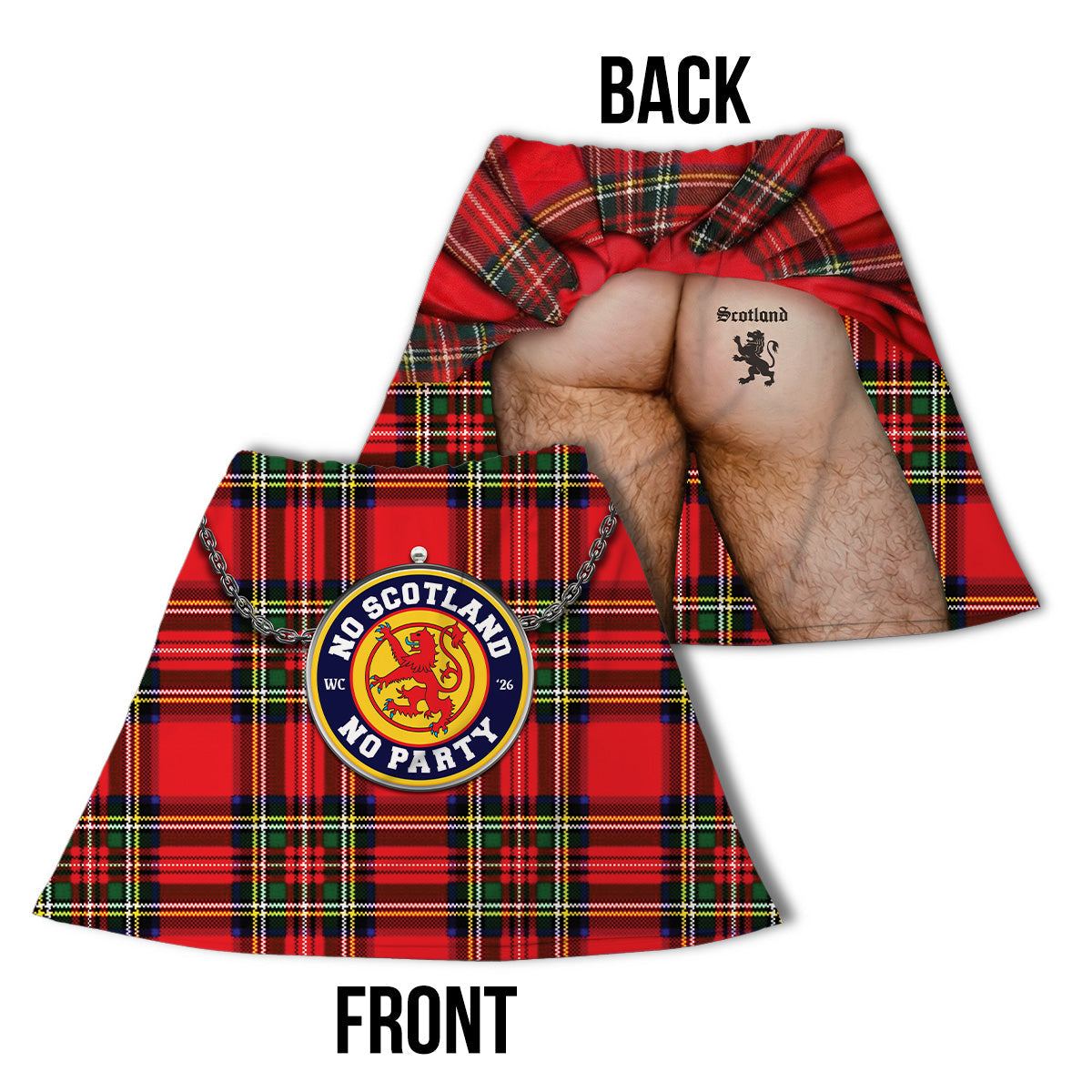 Royal Stewart Tartan (Exposed Behind) Scotland WC26 - Novelty Kilt