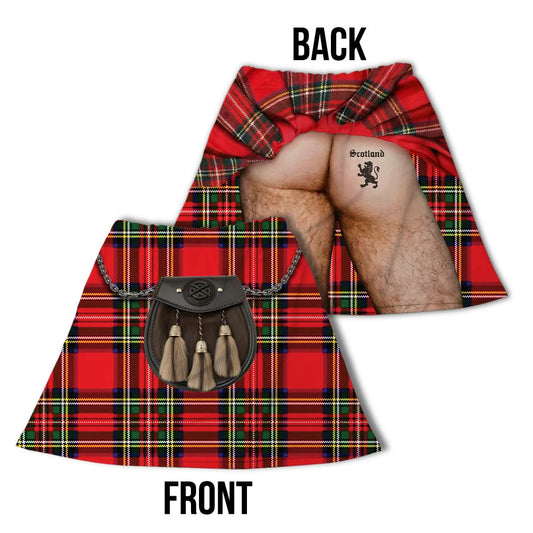 Royal Stewart Tartan (Exposed Behind) - Novelty Kilt