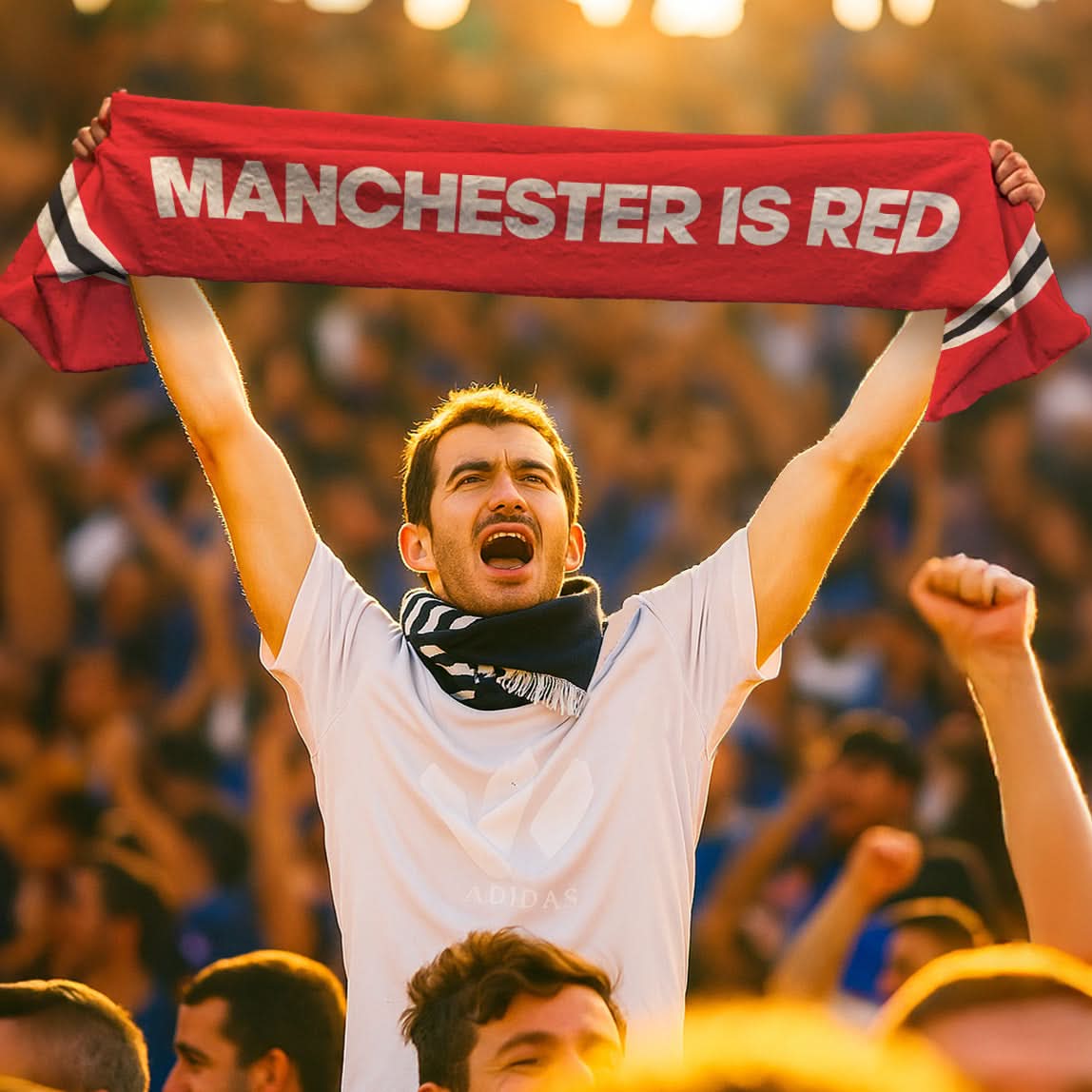 Manchester Red - Soft Fleece football scarf