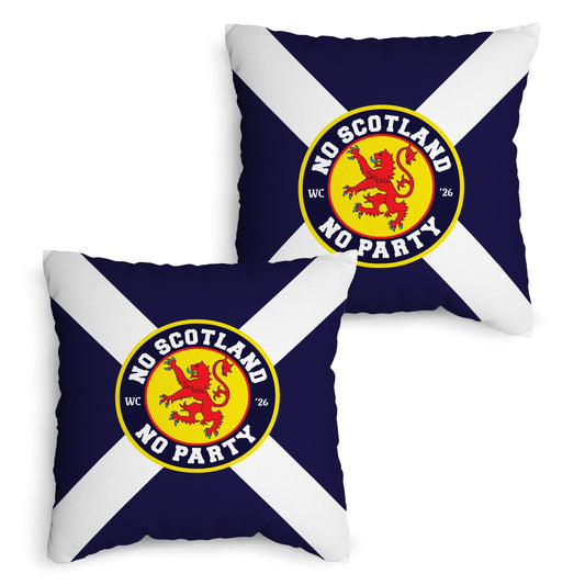No Scotland No Party - Saltire - Cushion - 18"