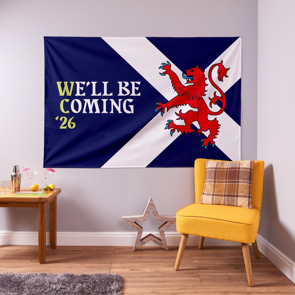 Scotland - We'll Be Coming Saltire - WC26 - Banner - 4 Sizes!