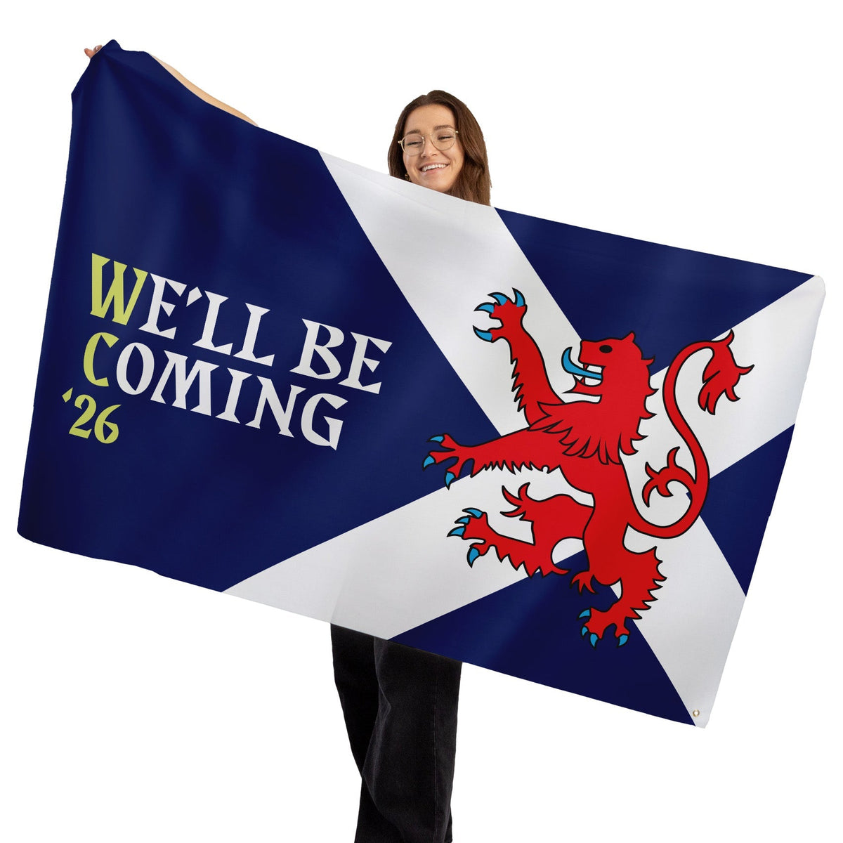 Scotland - We'll Be Coming Saltire - WC26 - Banner - 4 Sizes!