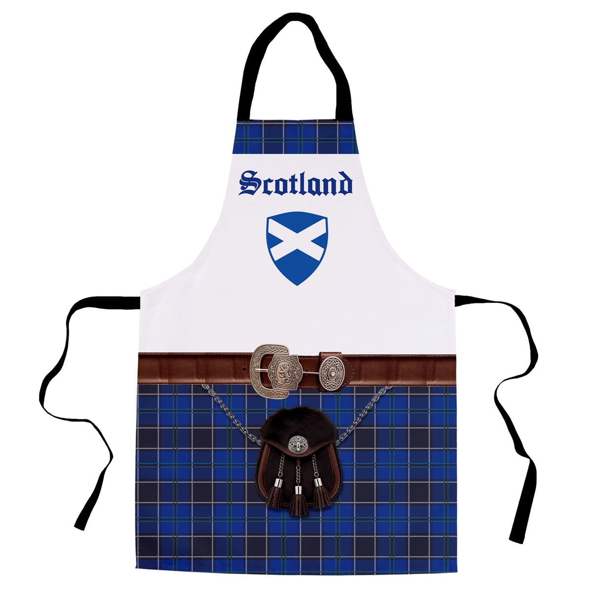 Scotland! Blue Kilt - Novelty - Water-Resistant Adults Apron