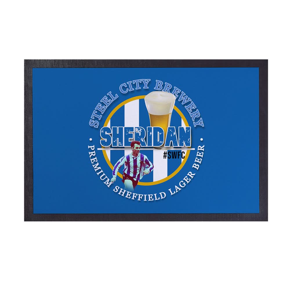 Wednesday Sheridan  - Football Legends - Door Mat -60cm X 40cm