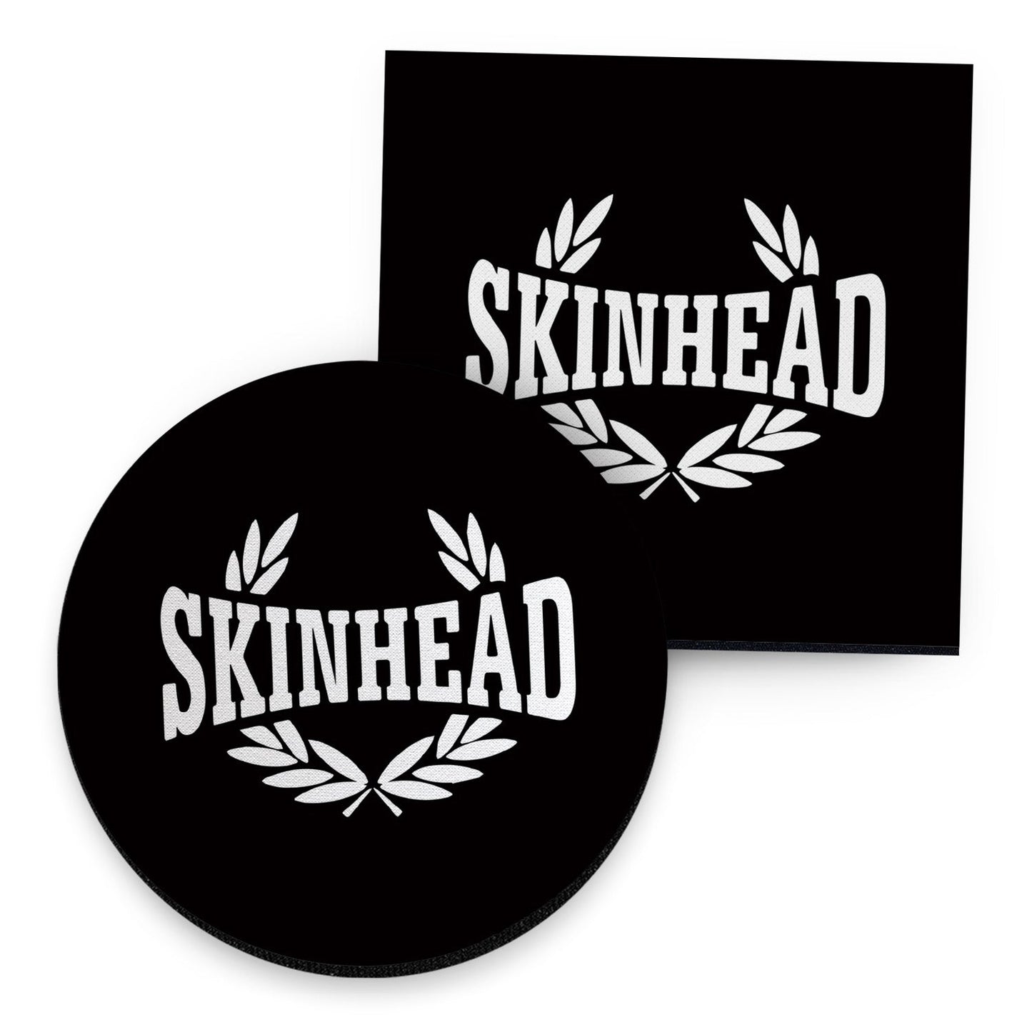 Skinhead - Laurel Leaf - Drinks Coaster - Round or Square