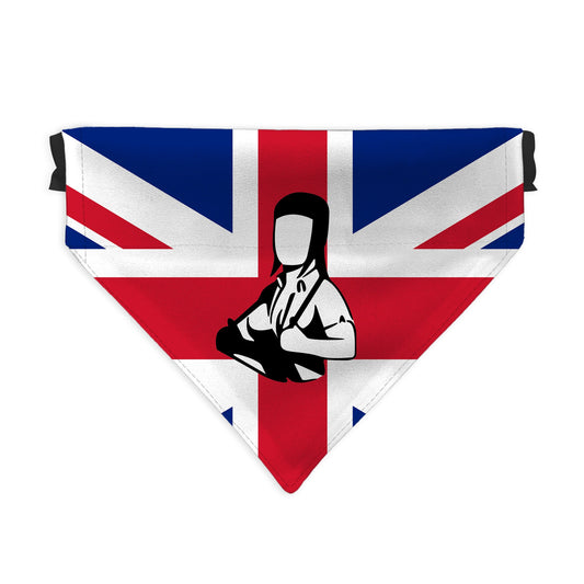Skinhead Girl Union Jack - Dog Bandana - 4 Sizes