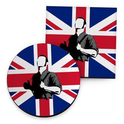 Skinhead Union Jack - Drinks Coaster - Round or Square