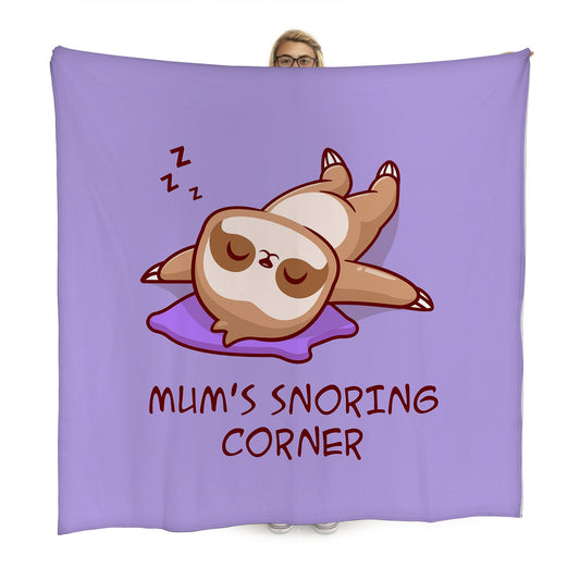 Mum's snoring corner sloth - Fleece Blanket 150cm X 150cm