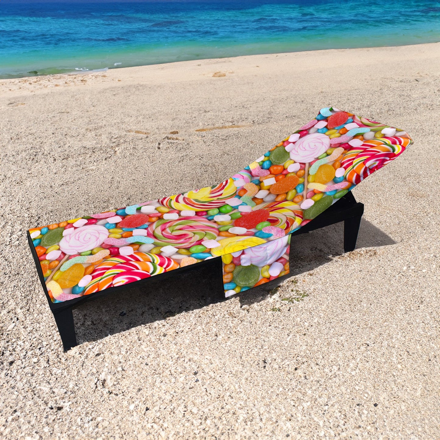 Sweets - Full Length Sun Lounger Towel with Pockets