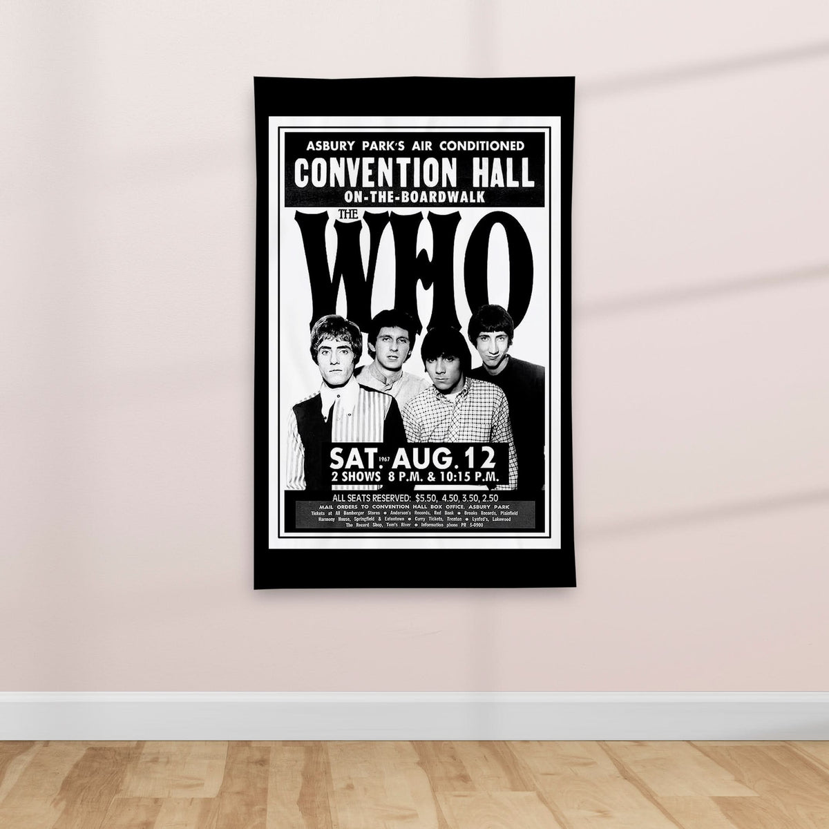 1960's Retro British Rock Music poster - Textile Poster