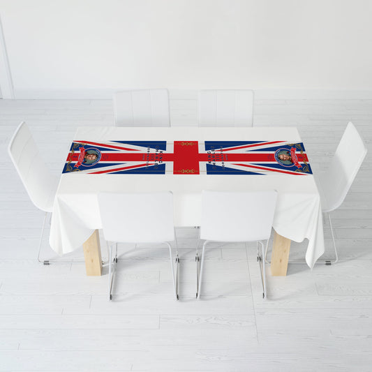 KING CHARLES CORONATION - GOLD EDGE - TABLE RUNNER