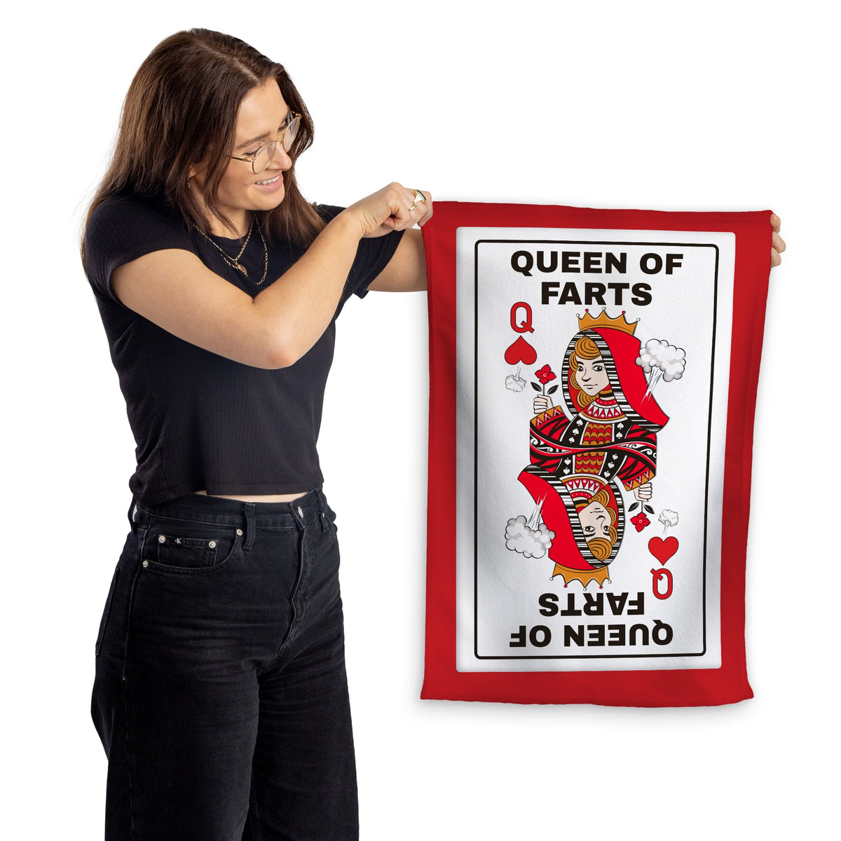 Queen of Farts - Microfibre Tea Towel