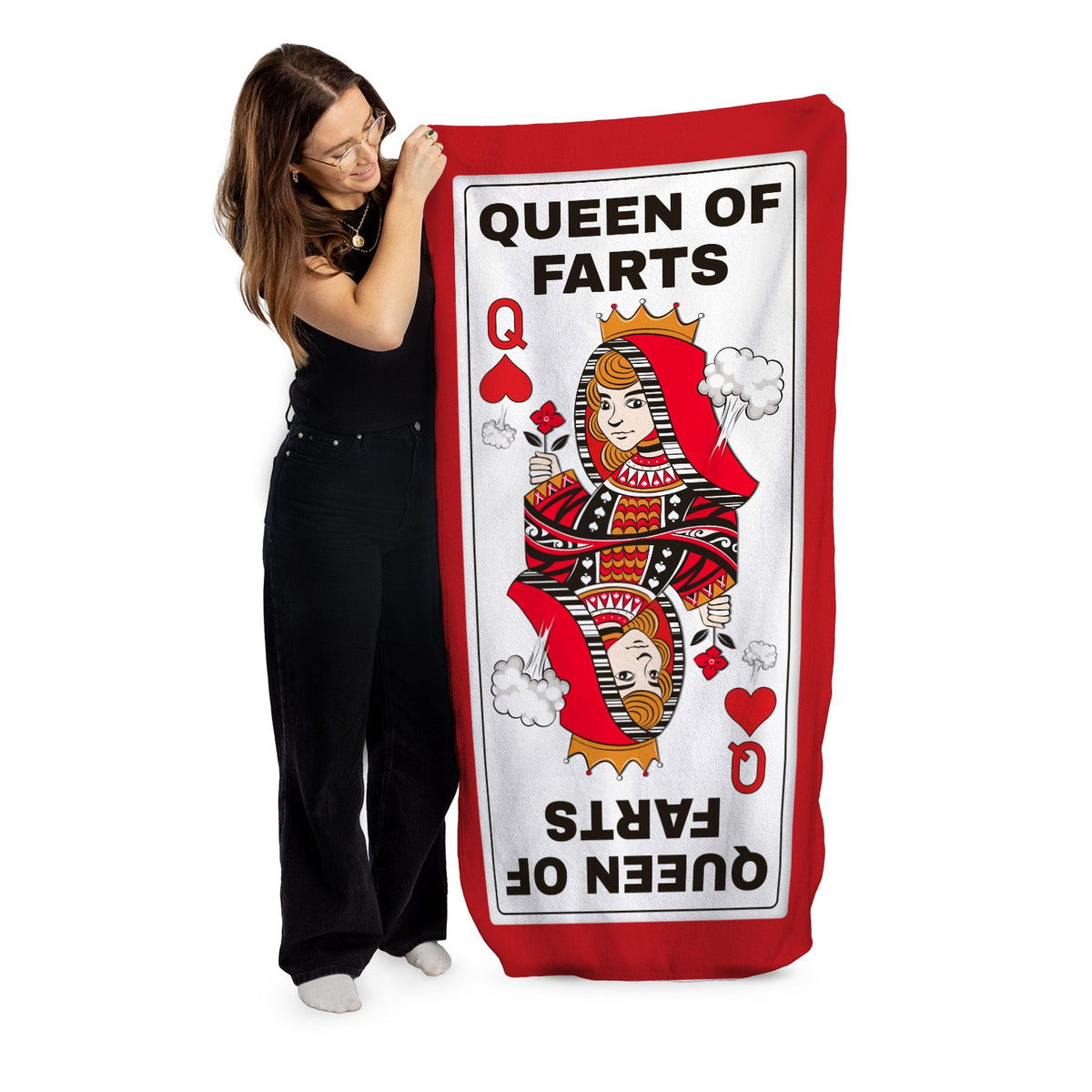 Queen Of Farts - Beach Towel