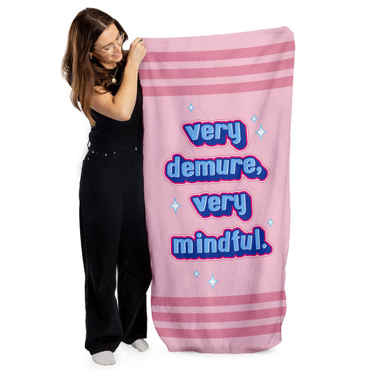 Very Demure, Very Mindful - Beach Towel