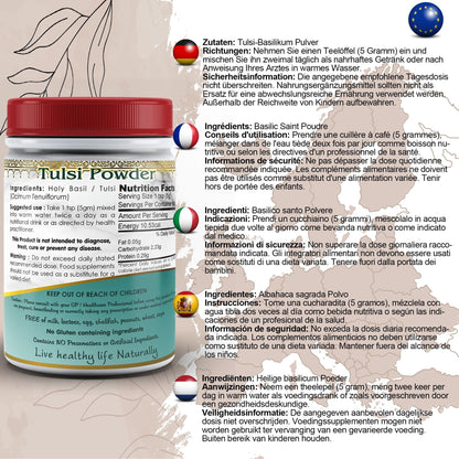 DivyaHerb Holy Basil Powder 100 gram - Seasonal Wellness Support