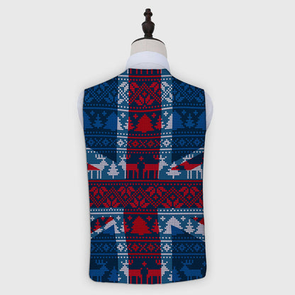 Union Jack Xmas Jumper - Novelty Costume Fancy Dress Waistcoat ( 4 sizes available )