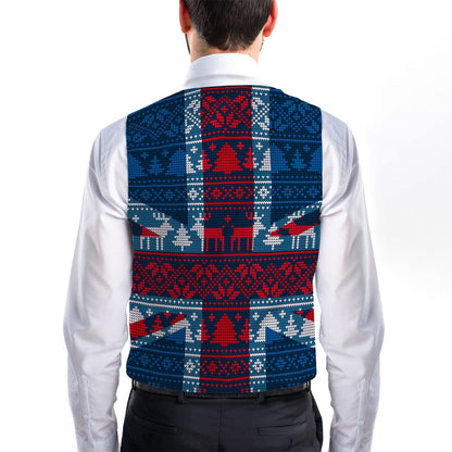 Union Jack Xmas Jumper - Novelty Costume Fancy Dress Waistcoat ( 4 sizes available )