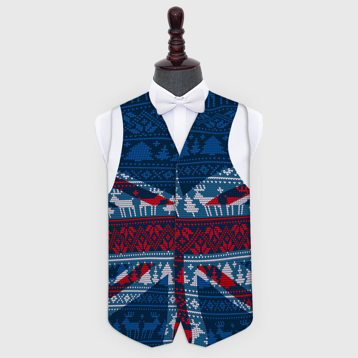 Union Jack Xmas Jumper - Novelty Costume Fancy Dress Waistcoat ( 4 sizes available )