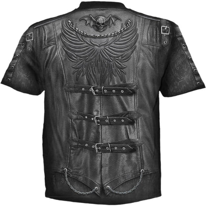 GOTH WRAP - Allover T-Shirt Black
