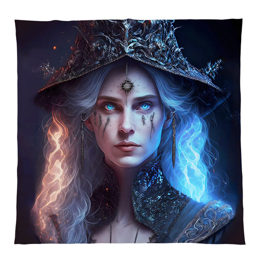 Mystical Witch Fleece Throw - Large Size 150cm x 150cm