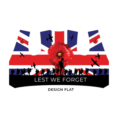 Remembrance - GB Flag - Lest We Forget - Novelty Costume Fancy Dress Waistcoat ( 4 sizes available )