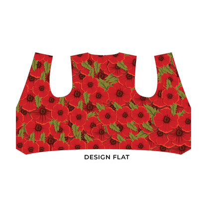 Remembrance - Poppy Motif - Novelty Costume Fancy Dress Waistcoat ( 4 sizes available )