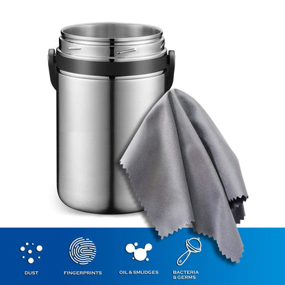 AAwipes Microfiber Cleaning Cloths 30 Pack for Glasses, Lenses, Phones & Delicate Surfaces (6x7) – White & Dark Grey