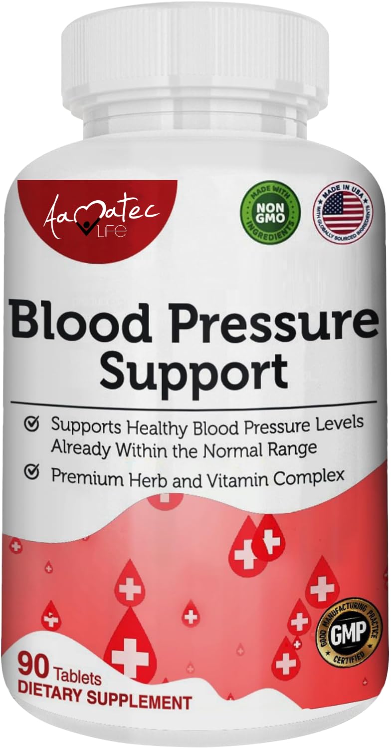 AAMATEC LIFE Blood Pressure Support Supplement - 90 Capsules