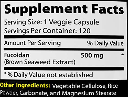 Absonutrix Fucoidan – Pure Brown Seaweed Extract (Laminaria Japonica) 120 Capsules