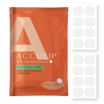 Acculip Cold Sore Patch with Lysine, Zinc & Calendula — Discreet Lip Healing (FSA Eligible)