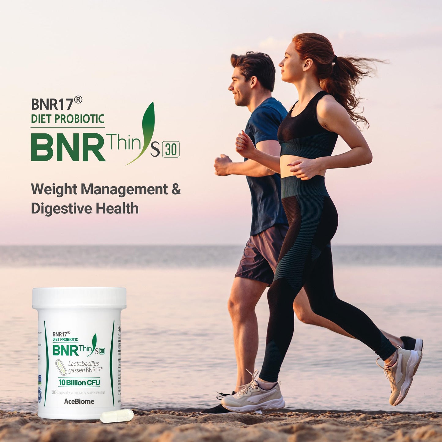 AceBiome BNRThin S30 Probiotic – Lactobacillus gasseri BNR17, 10B CFU, 30 Caps