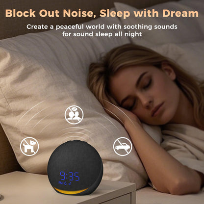Acedeck Sound Machine Alarm Clock for Bedroom — 25 Sleep Sounds + Gentle Wake & Bluetooth Speaker