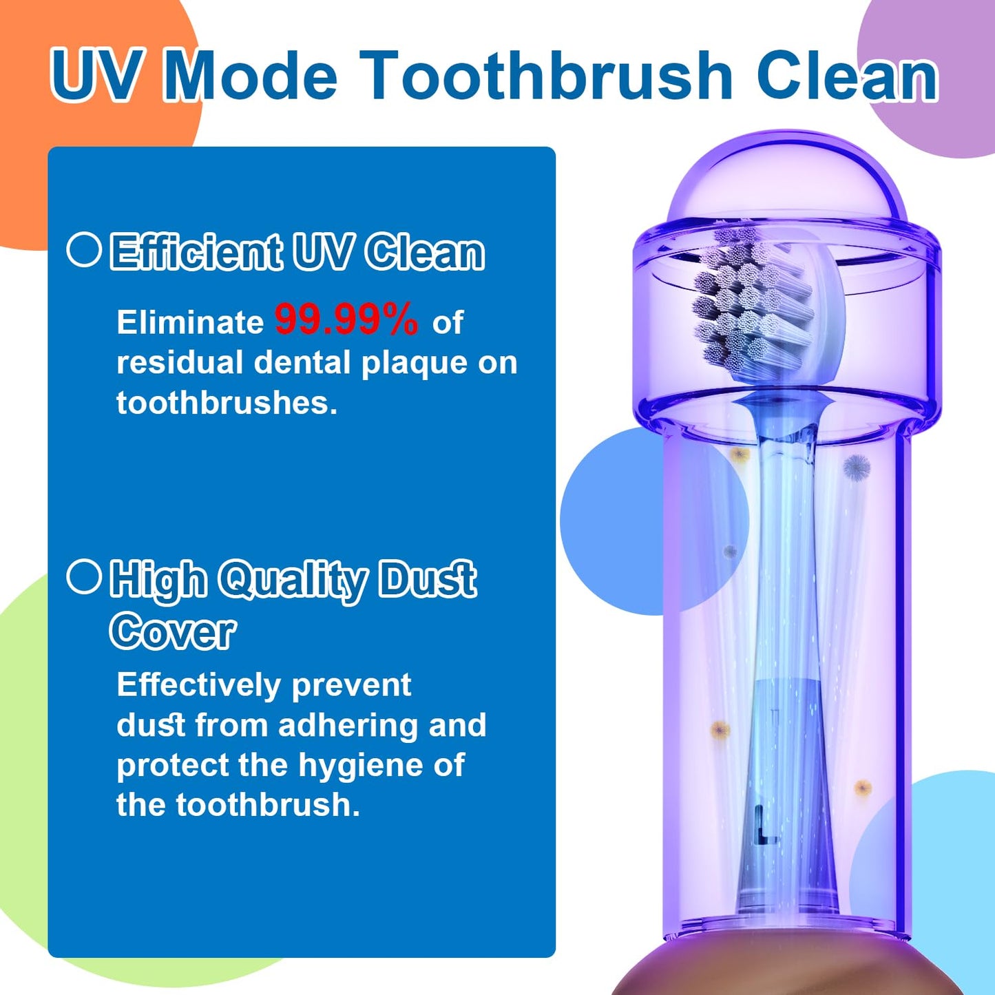 Acelike UV Self-Clean Kids Electric Toothbrush Pink | 4 Modes, 2-Min Timer, Soft Silicone Grip