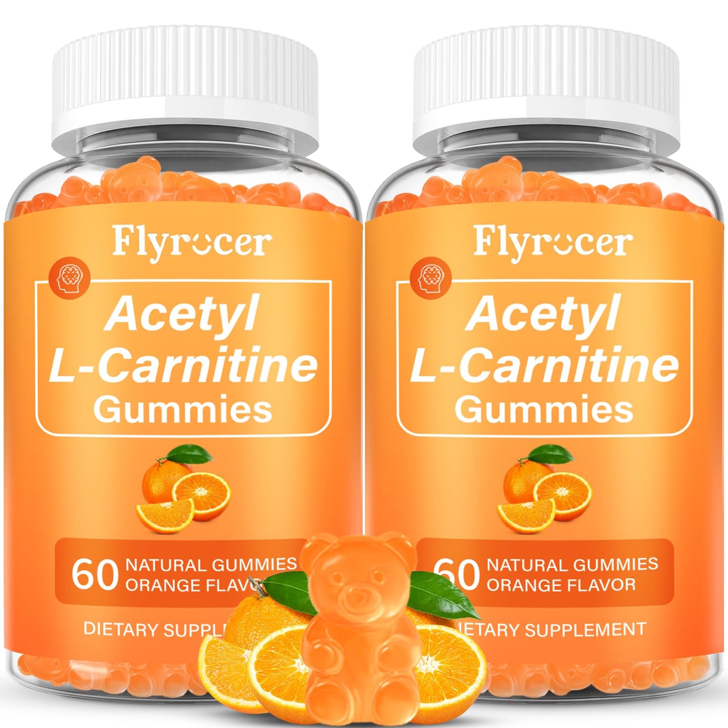2 Pack Acetyl L-Carnitine Gummies – Energy & Brain Support (Vegan, Non-GMO)