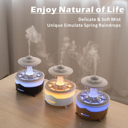 AChoice4U UFO Diffuser 350ml Black – 7 LED Colors, Remote, Auto-Off