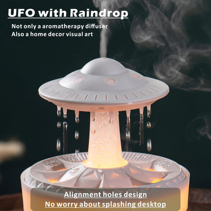 AChoice4U UFO Diffuser 350ml Black – 7 LED Colors, Remote, Auto-Off
