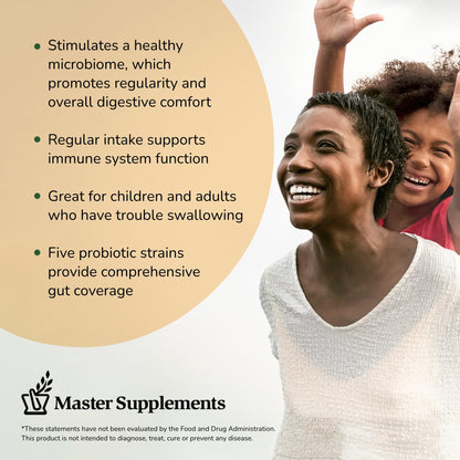 Master Supplements Granular Theralac Probiotic Powder – 25B CFU, 40 Servings, Vegan & Gluten Free