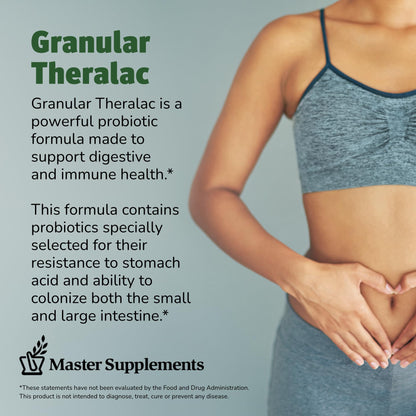 Master Supplements Granular Theralac – 1.05 oz Probiotic Powder for Gut Health | 40 Servings | Vegan & Gluten Free