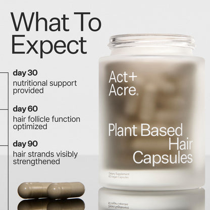 ACT+ ACRE Thick + Full Hair Capsules - Vegan Hair Support, 60ct