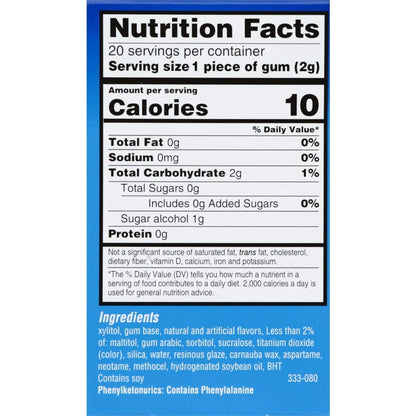 ACT Dry Mouth Moisturizing Gum – Soothing Mint, Sugar Free (20 Count) 3 Pack