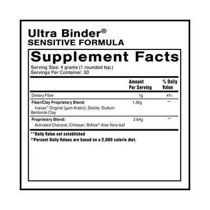 Quicksilver Scientific Ultra Binder Sensitive Formula – Gut Health Support (120g)
