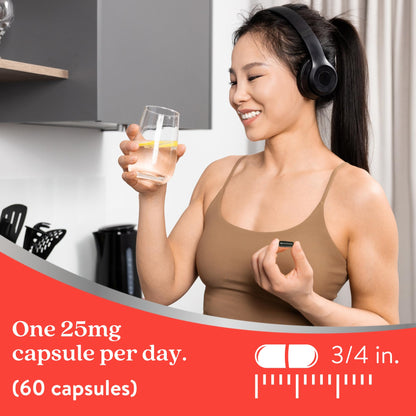 Active Iron Supplement 25mg – Clinically Proven to Increase Iron & Energy Levels – Gentle, Non-Constipating, Highly Absorbed – 60 Capsules