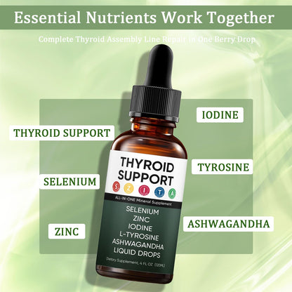 Actora Thyroid Support Liquid Drops – Berry Drop for Hormone Balance & Energy 120ml